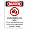 Signmission Safety Sign, OSHA Danger, 7" Height, Underground Cable Call, Portrait OS-DS-D-57-V-1741 - alternate 1